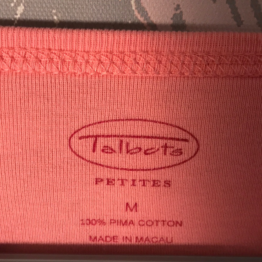Talbots Pima Cotton Button Front Tee Cardigan Med - Picture 3 of 7